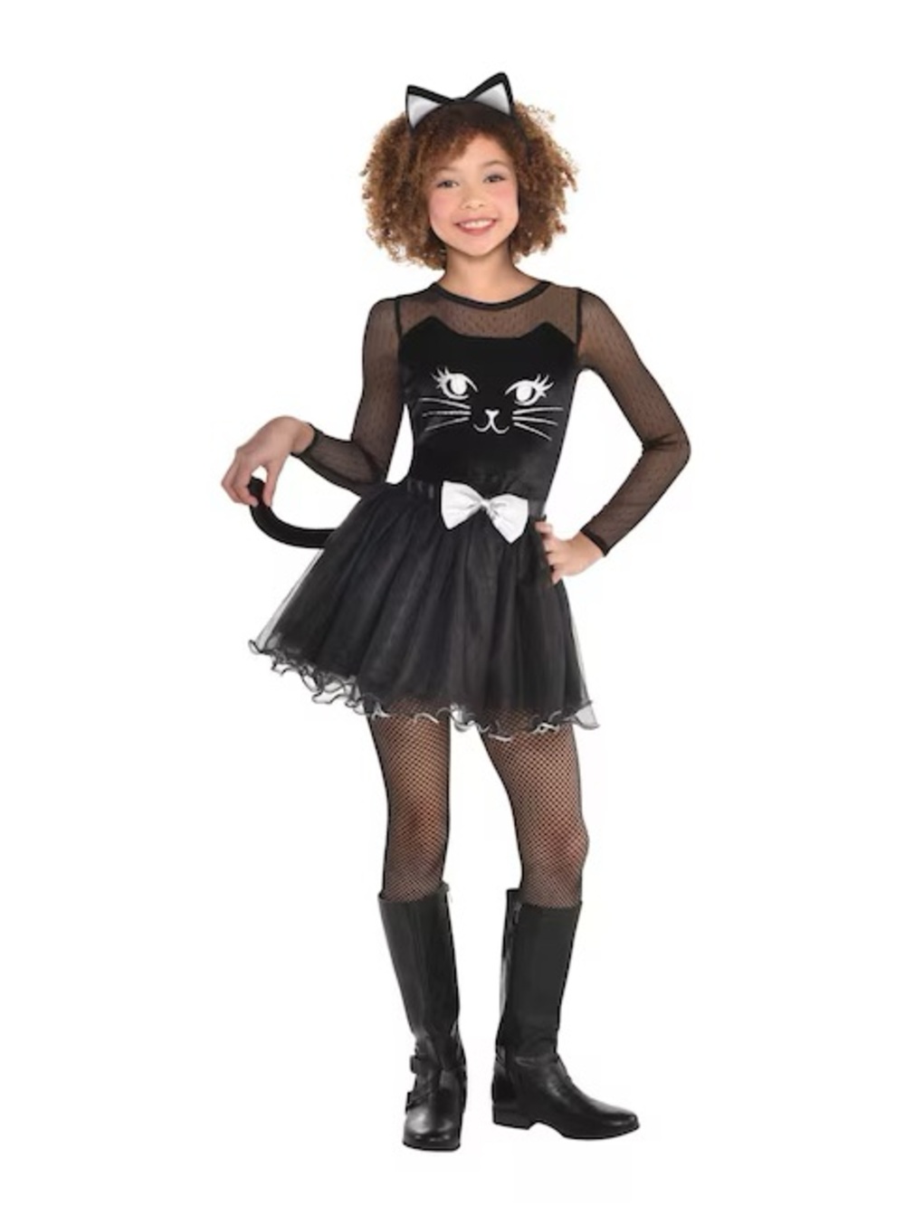 BRAND NEW girl youth kitty kat kitten cat halloween dress costume size M 8-10